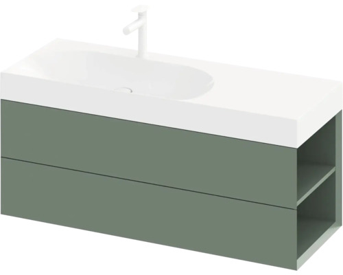 Skříňka pod umyvadlo se dvěma zásuvkami a úložným prostorem