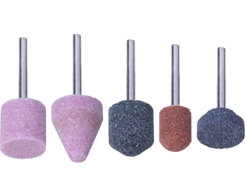 Brusná keramická tělíska Wolfcraft stopka 3mm set 5ks