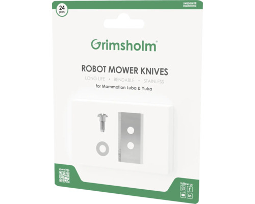 Nože robotické sekačky Grimsholm, 24 kusů, pro Mammotion Luba a Yuka
