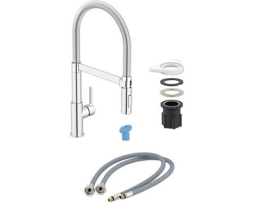 Kuchyňská baterie s hadicí a montážním materiálem