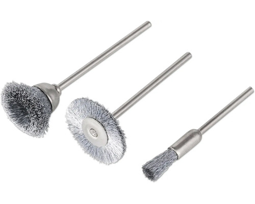 Sada mini kartáčků Wolfcraft 3ks