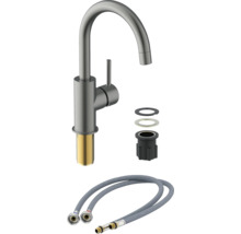 Kuchyňská baterie s připojovacími hadicemi a montážním materiálem