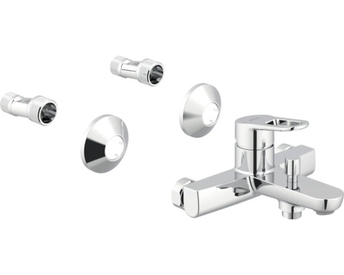 Vanová baterie s S-přípojkami a rozetami