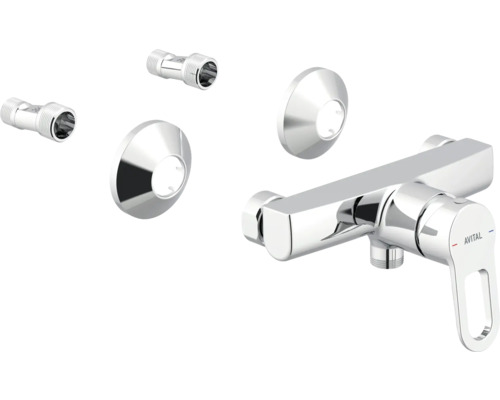 Sada sprchové armatury na omítku s S-přípojkami a rozetami
