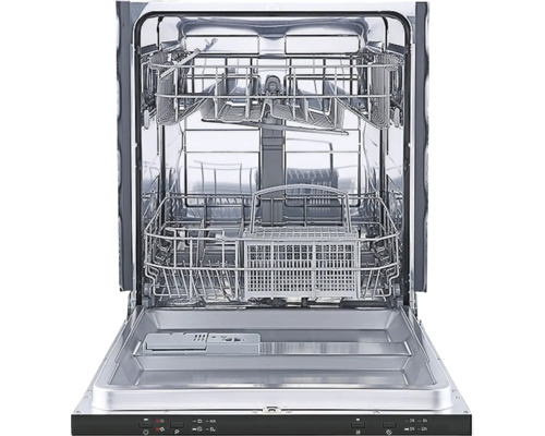 Otevřená myčka s koši na nádobí