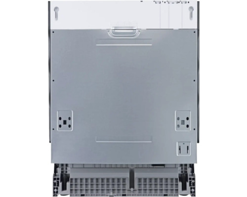 Pohled zezadu na myčku s detaily o přípojkách a instalaci.