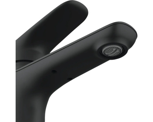 Černá vodovodní baterie s jednou pákou