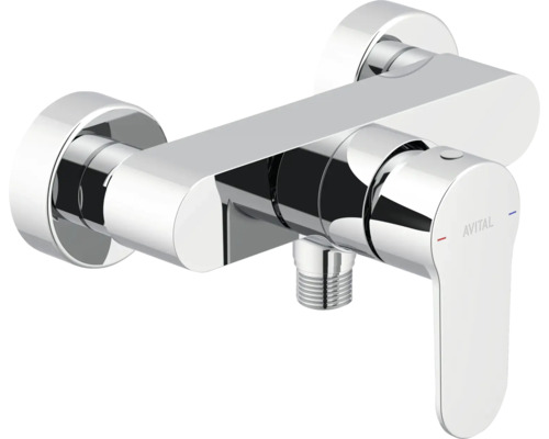 Nástěnná sprchová baterie z kovu s jednou pákou