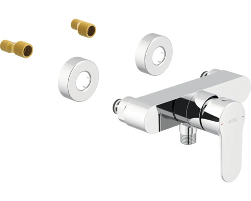 Nástěnná sprchová baterie s rozetami a S-přípojkami