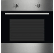 Nerezová vestavná trouba s černými skleněnými dvířky