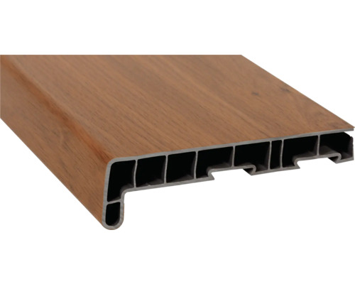 Parapet na míru PVC vnitřní s nosem Winchester 49240 17/40x250 mm, délka na přání 500-5000 mm Plastový okenní parapet s dřevěným dekorem