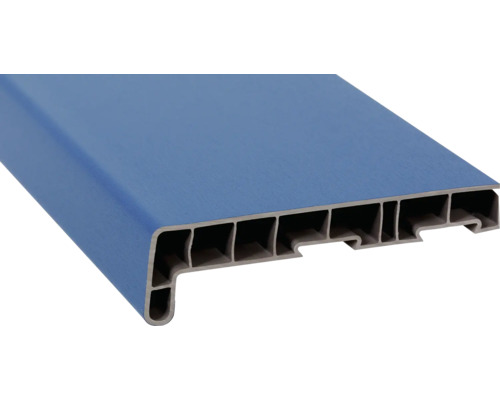 Parapet na míru PVC vnitřní s nosem Brillantblau 500705 17/40x450 mm, délka na přání 500-5000 mm Plastový okenní parapet s dutým komorovým profilem
