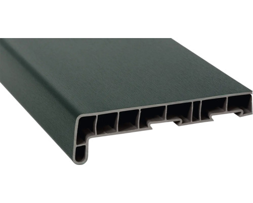 Parapet na míru PVC vnitřní s nosem Moosgruen 600505 17/40x400 mm, délka na přání 500-5000 mm Plastový profil okenního parapetu