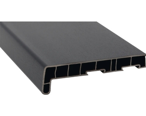 Parapet na míru PVC vnitřní s nosem Antrazitgrau 701605 17/40x600 mm, délka na přání 500-5000 mm Plastový okenní profil