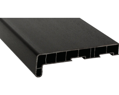 Parapet na míru PVC vnitřní s nosem Schocobraun 887505 17/40x400 mm, délka na přání 500-5000 mm Plastový okenní profil v průřezu