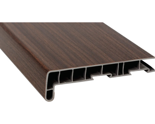 Parapet na míru PVC vnitřní s nosem Macare 3162002 17/40x150 mm, délka na přání 500-5000 mm Plastový okenní parapet s dekorem dřeva