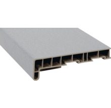 Plastový okenní parapet, profilový řez