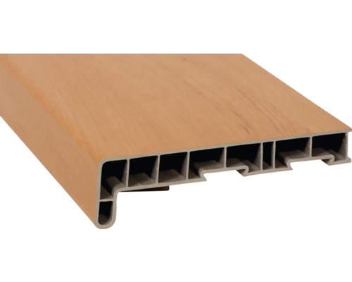 Parapet na míru PVC vnitřní s nosem Birke Rose 4363031 17/40x400 mm, délka na přání 500-5000 mm Plastový okenní parapet s dřevěným dekorem