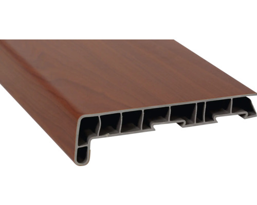 Parapet na míru PVC vnitřní s nosem Cherry Amaretto 4363043 17/40x350 mm, délka na přání 500-5000 mm Plastový okenní parapet s dřevěným vzhledem