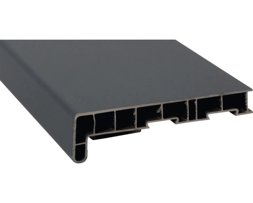 Parapet na míru PVC vnitřní s nosem Mattex Basaltgrau 4706048 17/40x600 mm, délka na přání 500-5000 mm Parapet na míru PVC vnitřní s nosem Mattex Basaltgrau 4706048 17/40x600 mm, délka na přání 500-5000 mm