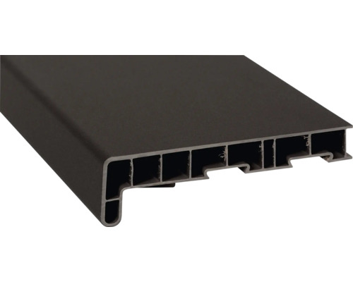 Parapet na míru PVC vnitřní s nosem Mattex Umbragrau 4706065 17/40x600 mm, délka na přání 500-5000 mm Parapet na míru PVC vnitřní s nosem Mattex Umbragrau 4706065 17/40x600 mm, délka na přání 500-5000 mm