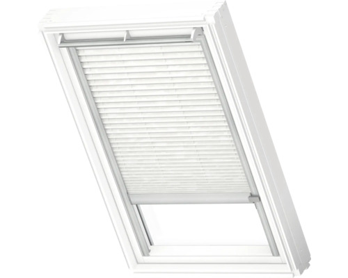 Plisé roleta na střešní okno VELUX elektrická FML F04 1256K bílá Střešní okno s plisovanou žaluzií