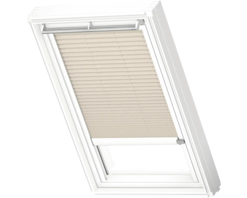 Plisé roleta na střešní okno VELUX elektrická FML F08 1259KWL béžová Střešní okno se skládanou roletou pro zatemnění