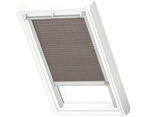 Plisé roleta na střešní okno VELUX elektrická FML F06 1276K hnědá Střešní okno se skládanou roletou pro zatemnění