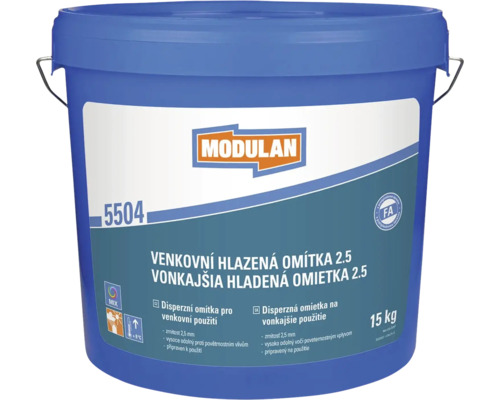 Venkovní hlazená omítka MODULAN MIX 2.5 mm, odstín k namíchání Kbelík s venkovní omítkou, zrnitost 2.5, 15 kg