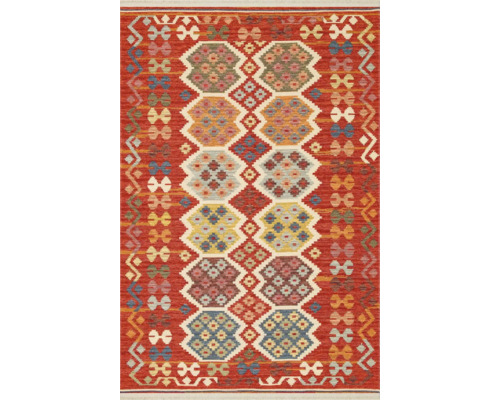 Vzorovaný koberec s geometrickými tvary