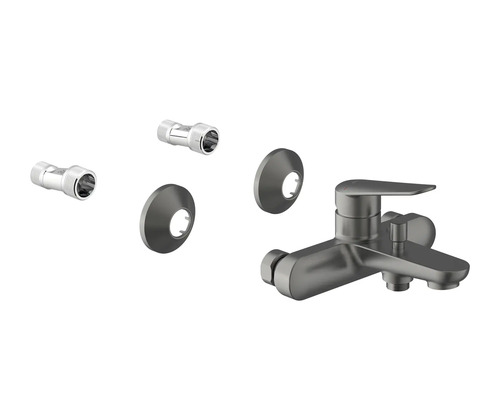 Nástěnná vanová baterie s přípojkami a rozetami