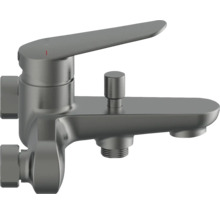 Nástěnná vanová baterie z kovu s výtokem