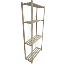 Dřevěný regál se čtyřmi úrovněmi pro vnitřní použití