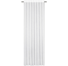 Bílá záclona se stahovací páskou na záclonové tyči