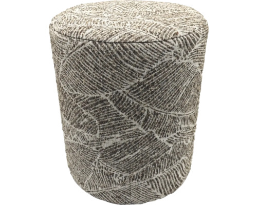 Kulatá stolička s látkovým potahem a vzorem listů