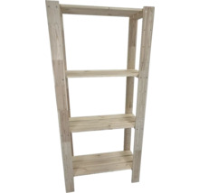 Dřevěný regál se čtyřmi úrovněmi pro vnitřní použití