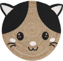 Kulatý koberec s motivem kočičího obličeje