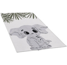 Koberec s motivem slona a rostlinným vzorem