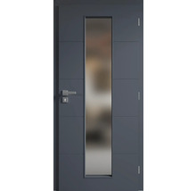 Šedé interiérové dveře se skleněnou vložkou