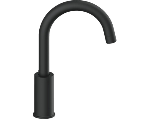 Černá vodovodní baterie s vysokým výtokem