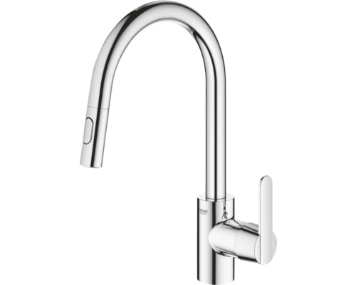 Kuchyňská baterie s vysokým výtokem a výsuvnou sprchou