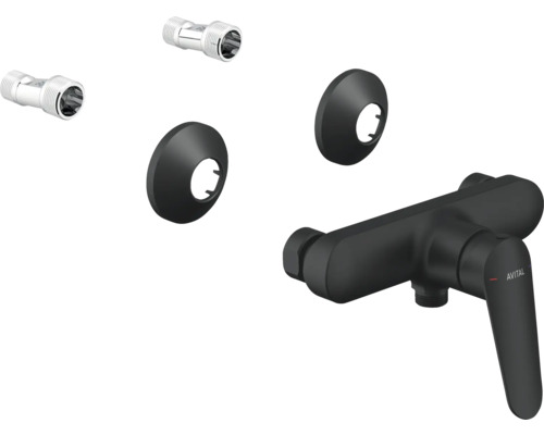 Sprchová nástěnná baterie sada s rozetami a S-přípojkami