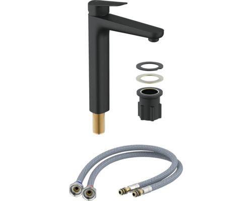 Umyvadlová baterie včetně upevňovacího materiálu a flexibilních připojovacích hadic