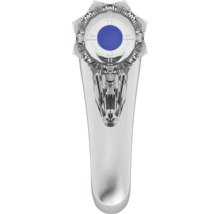 Keramický pisoár s modrým bodem