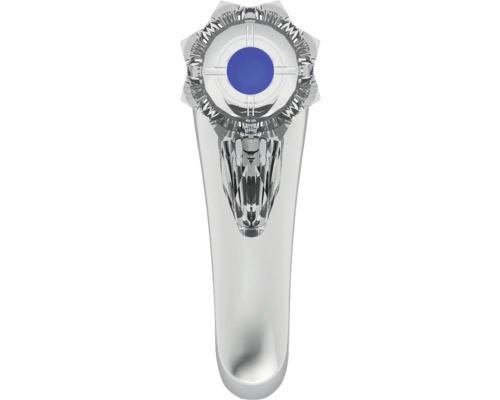 Keramický pisoár s modrým bodem