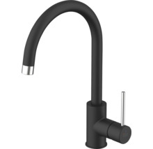 Černá kuchyňská baterie s vysokým výtokem