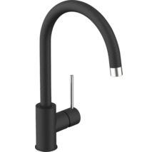 Černá kuchyňská baterie s vysokým výtokem