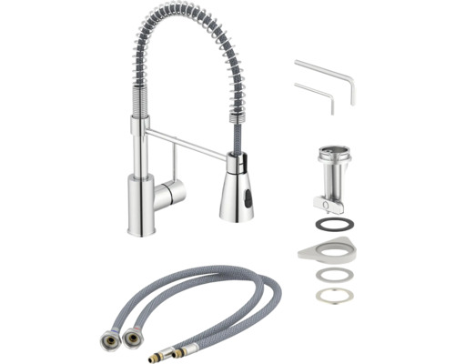 Kuchyňská baterie s hadicí a příslušenstvím