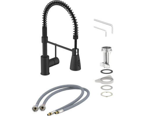 Kuchyňská baterie se spirálovou pružinou a příslušenstvím