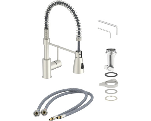 Kuchyňská baterie s funkcí sprchy a příslušenstvím